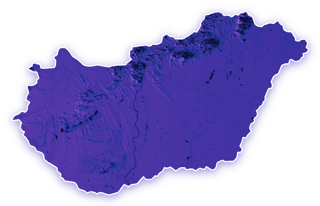 Magyarország domborzati térkép — országosan elérhető, minden megyében elinduló sportedző (tájékozódási futás sportágban) képzések helyszínei